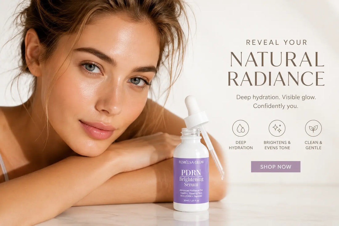 Woman with healthy glowing skin representing the benefits of PDRN skincare for sensitive skin